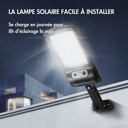 Lampe LED d'extérieur rotative détecteur de mouvement et télécommande