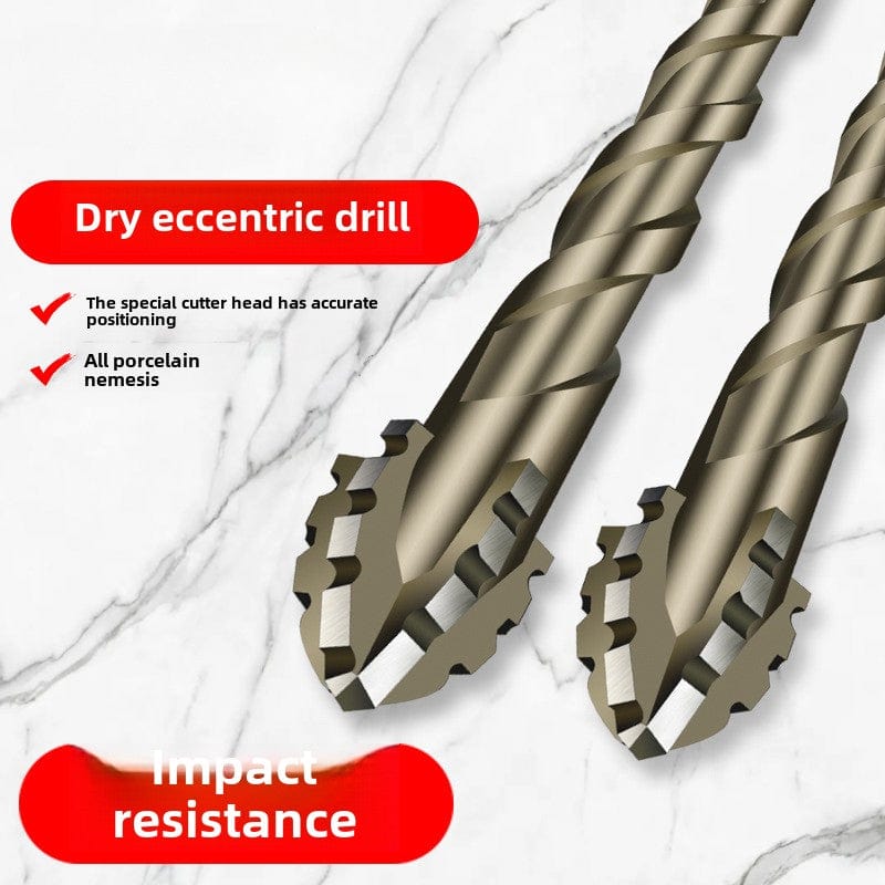 New four-flute sawtooth eccentric drill bit